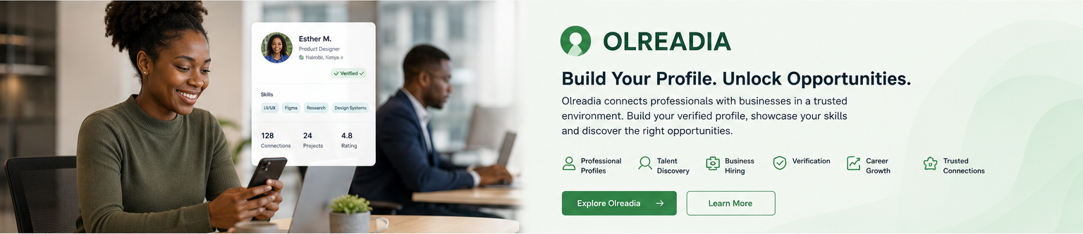 Olreadia professional profile scene with verified talent card